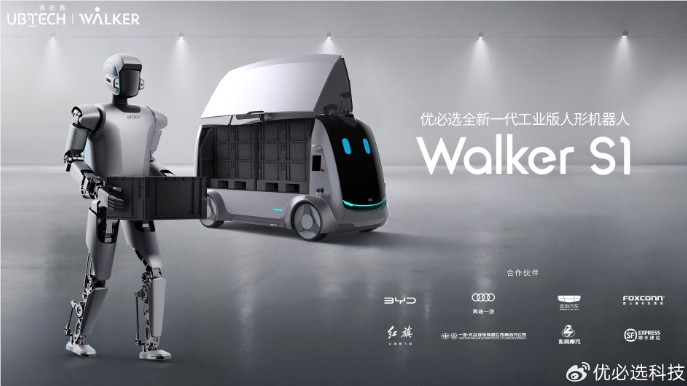 优必选推出新一代工业人形机器人Walker S1 已进入汽车工厂实训